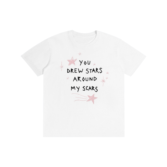 stars around scars tee (white version)