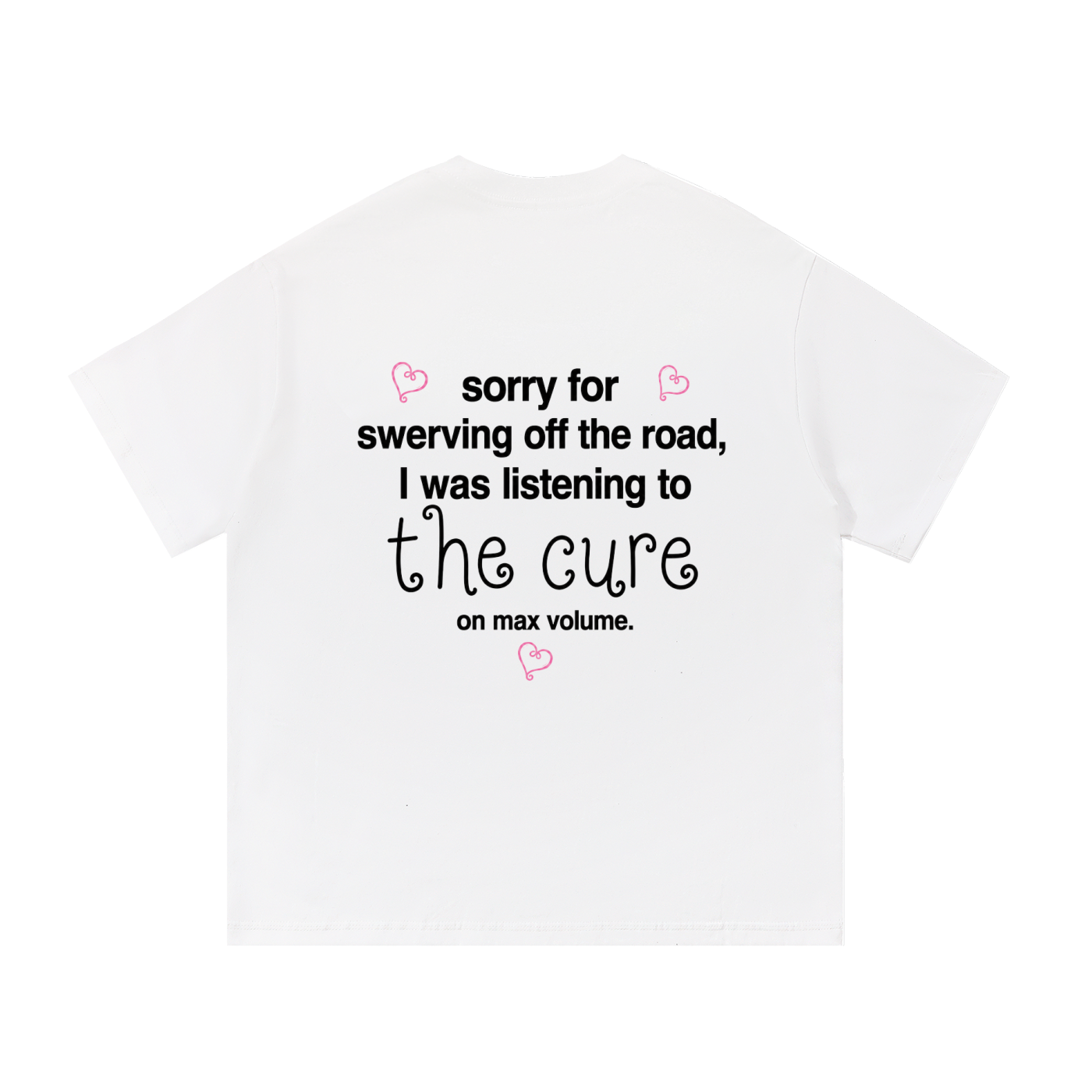 the cure max volume tee (white version)
