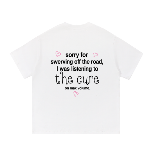 the cure max volume tee (white version)