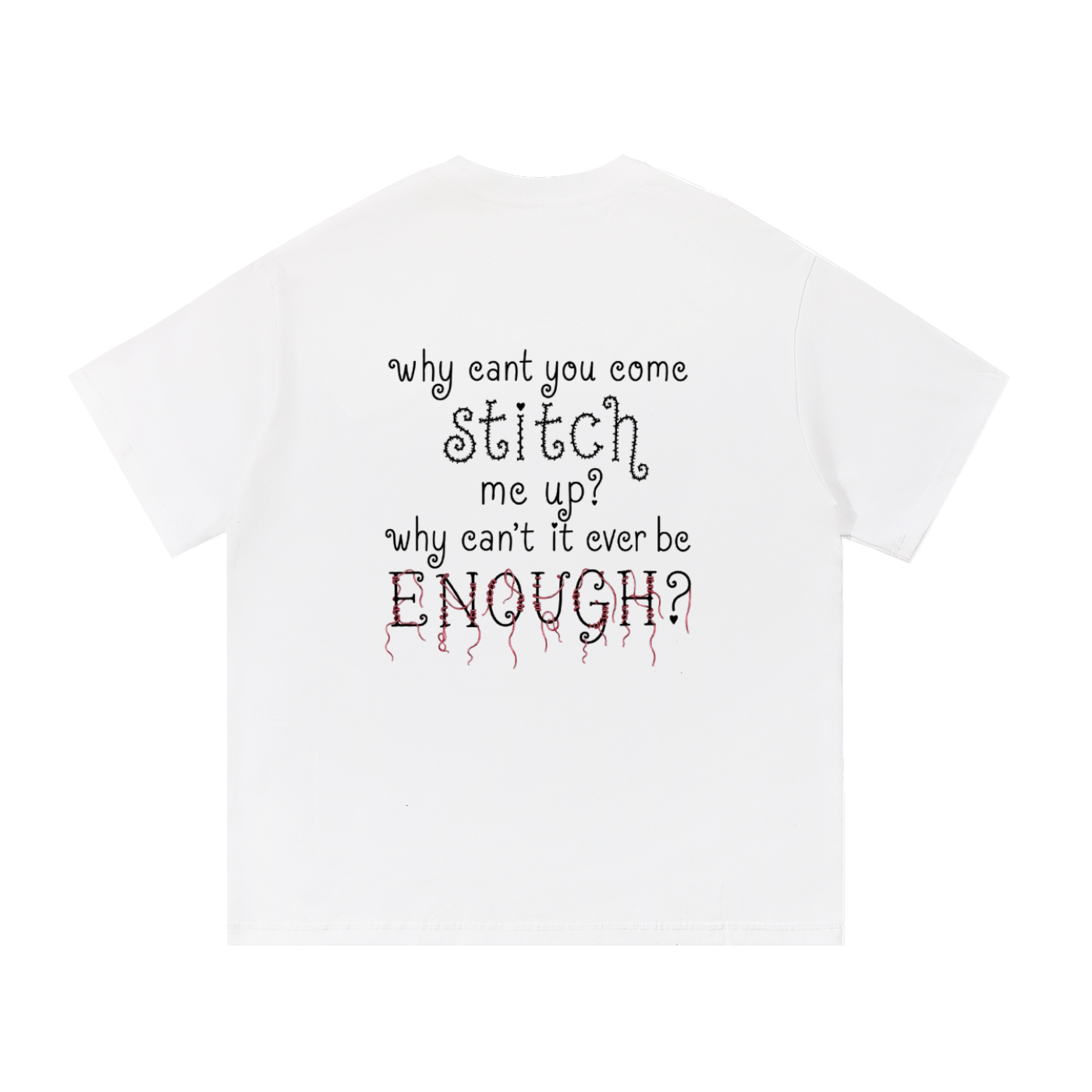 stitch me up tee (White version)