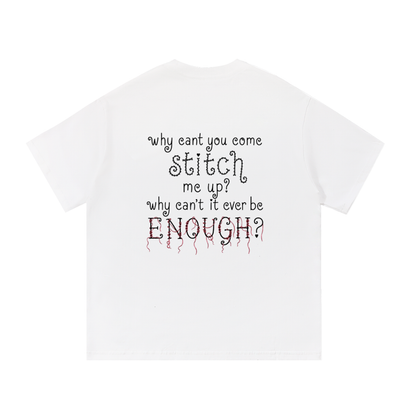stitch me up tee (White version)