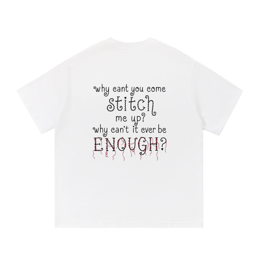 stitch me up tee (White version)
