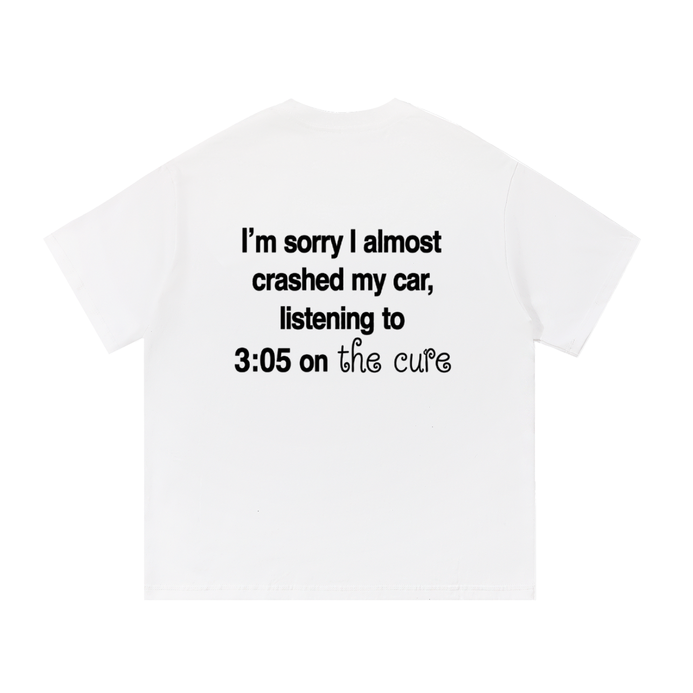 "crashed my car" tee (White version)