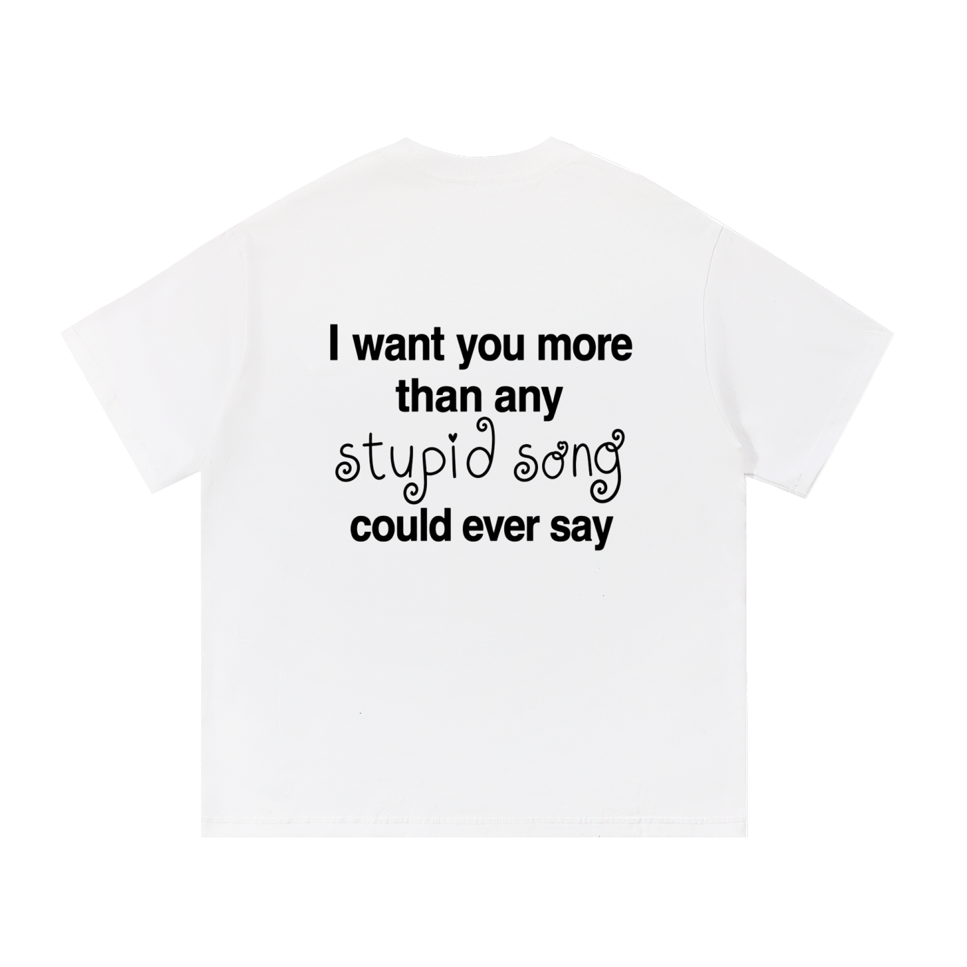 stupid song tee (White version)